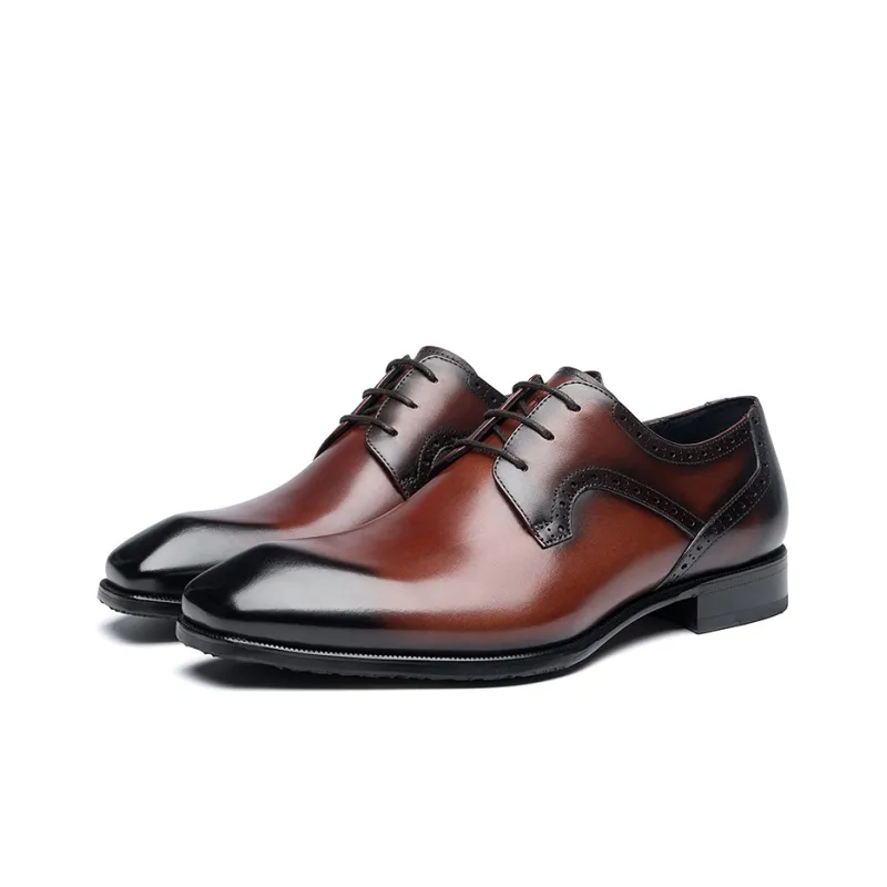 Roberta Di Camerino Dress Shoes Men Low Top Red Brown-2