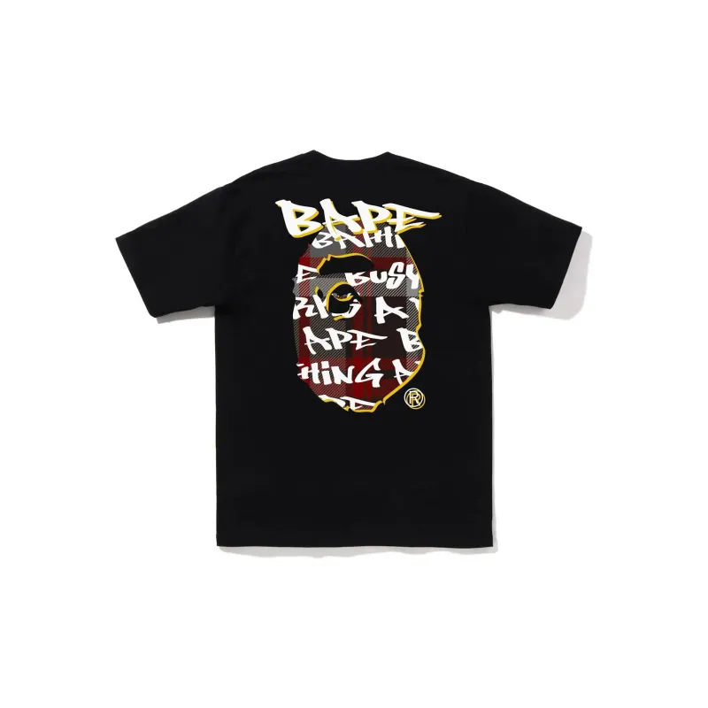 Bape Graffiti Check Ape Head Tee-1