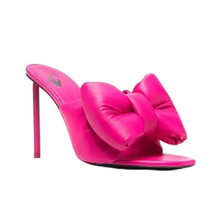 OFF-WHITE Bow High Allen Pointed Sandal Fuchsia Women's-1