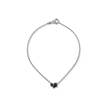 ROCK&RIDE 925 Sterling Silver Inlay Black Zircon Necklaces Unisex