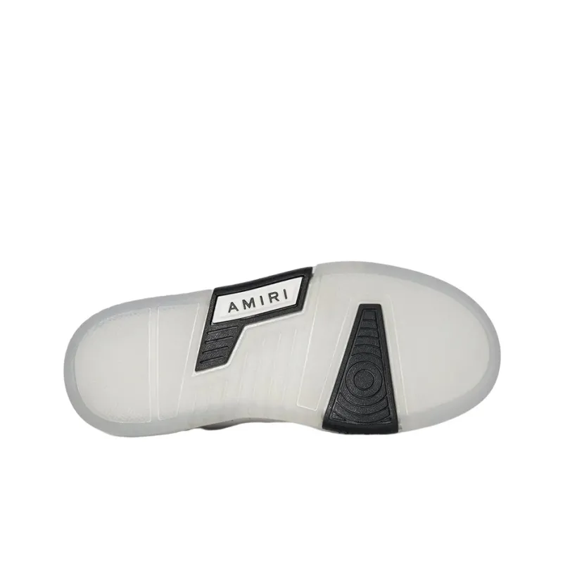 AMIRI Stadium Low Skateboard Shoes Women's Low-Top Black/White-4