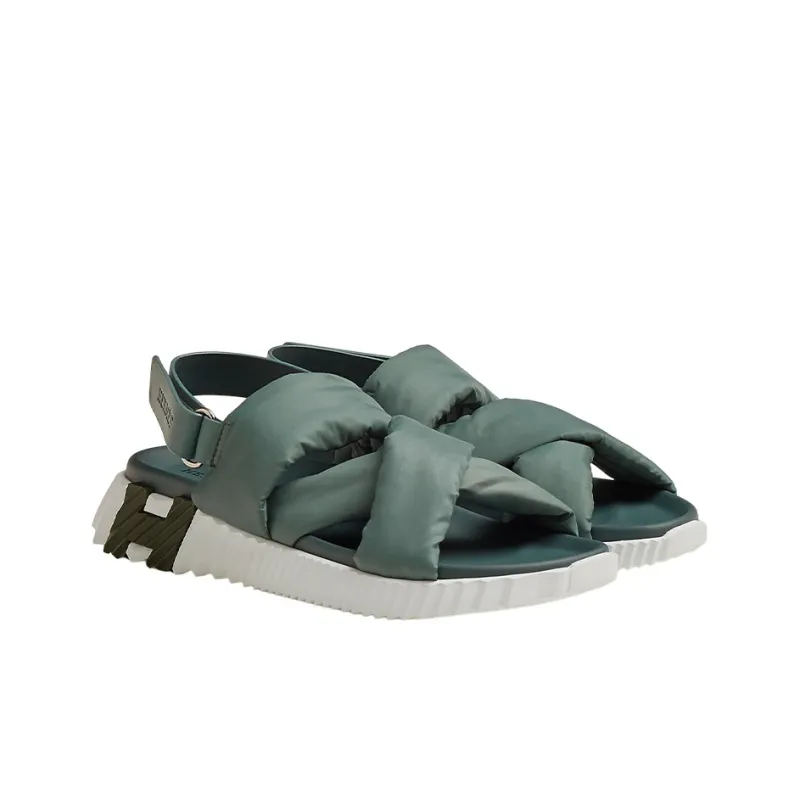 HERMES Electric Beach Sandals Women's Green-1