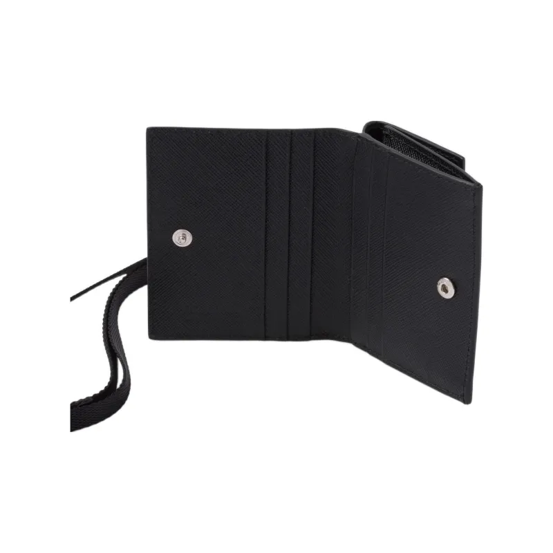 PRADA Saffiano Leather Card Holder Card Holder Men's Black-3