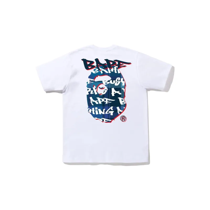 Bape Graffiti Check Ape Head Tee-7