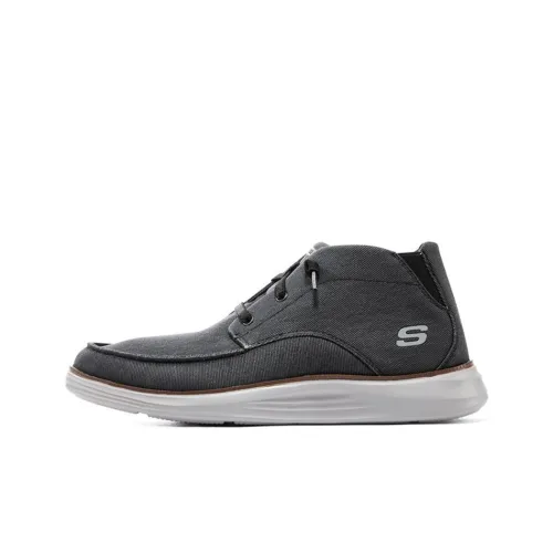 Skechers Casual Shoes Men Mid-Top Black/Gray