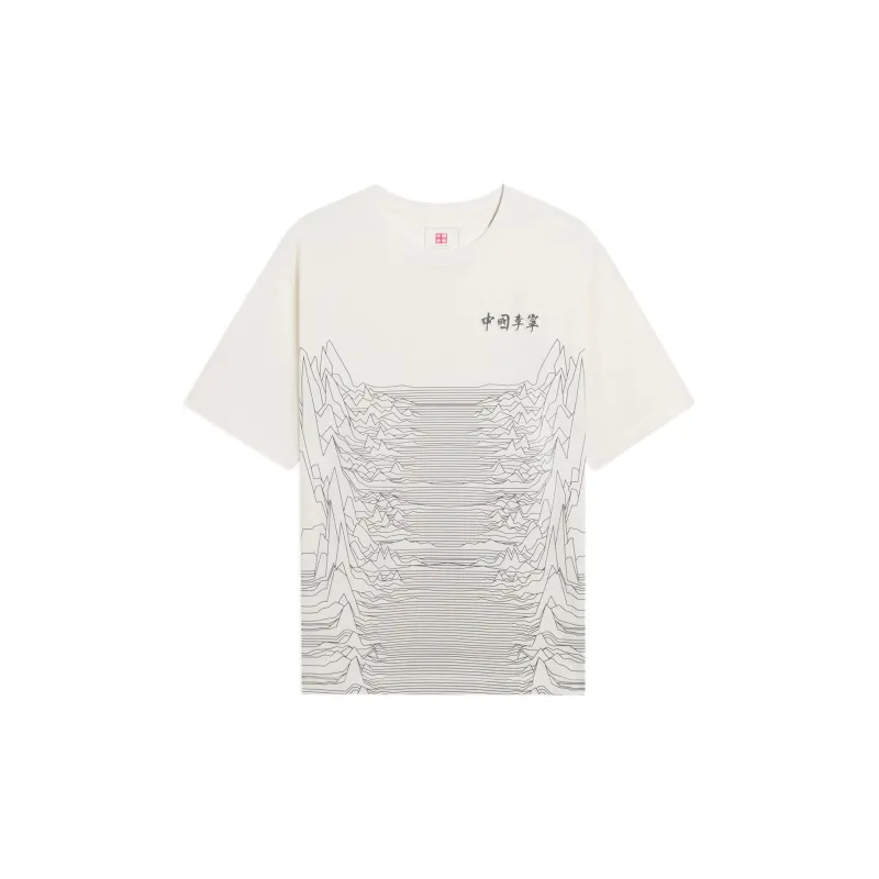 LiNing China Li Ning T Shirts Unisex Ecru-0