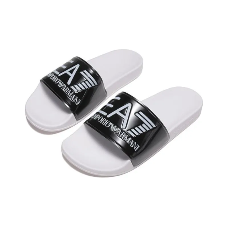 EMPORIO ARMANI EA7 Stylish Sandals Men's Black White-2