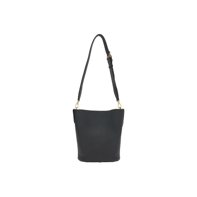 FERRAGAMO Studio Natural Grain Soft Calfskin Bucket Bag, Handbag, Shoulder Bag Women's Black-3