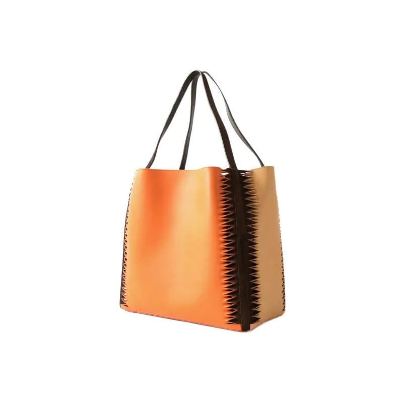 Chloe Suede Calfskin One Shoulder Handbags Women's Orange-1