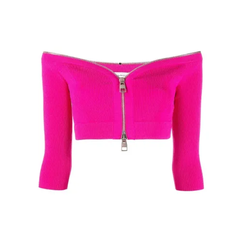 Alexander McQueen Crop Tops Women's Bright Pink