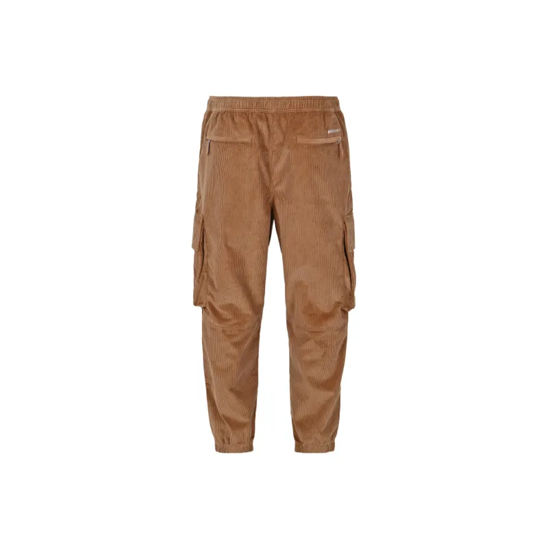 Burberry Logo Detail Corduroy Cargo Trousers-1