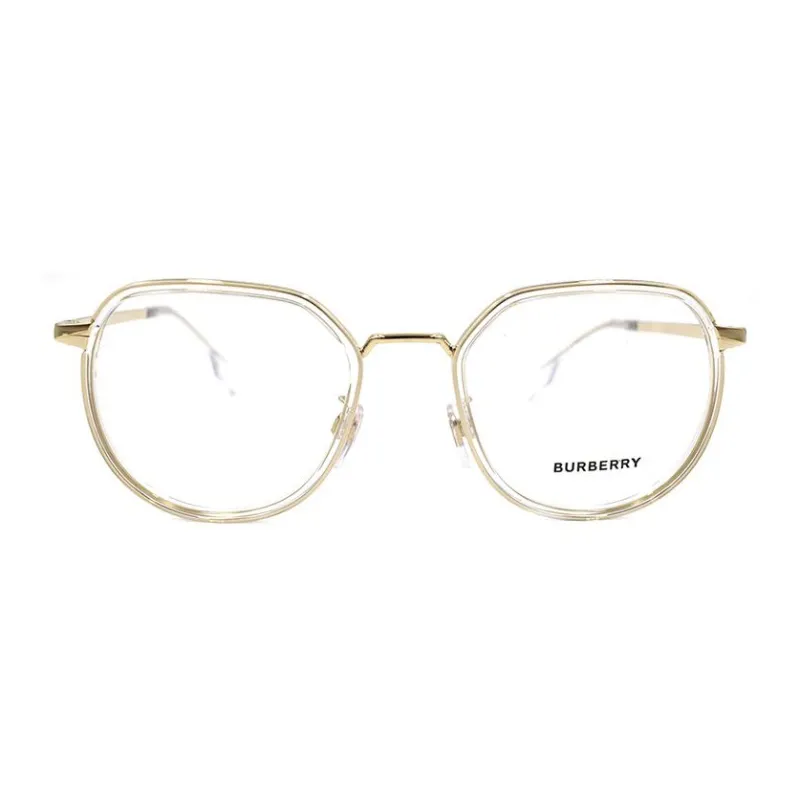 Burberry Eyeglass Frames Unisex Transparent Gold-1