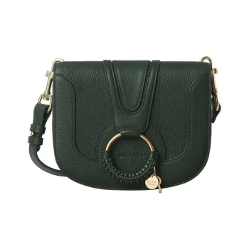 See By Chloe Hana Grained Goatskin Saddle Bag Crossbody Shoulder Bag Women's Jasper