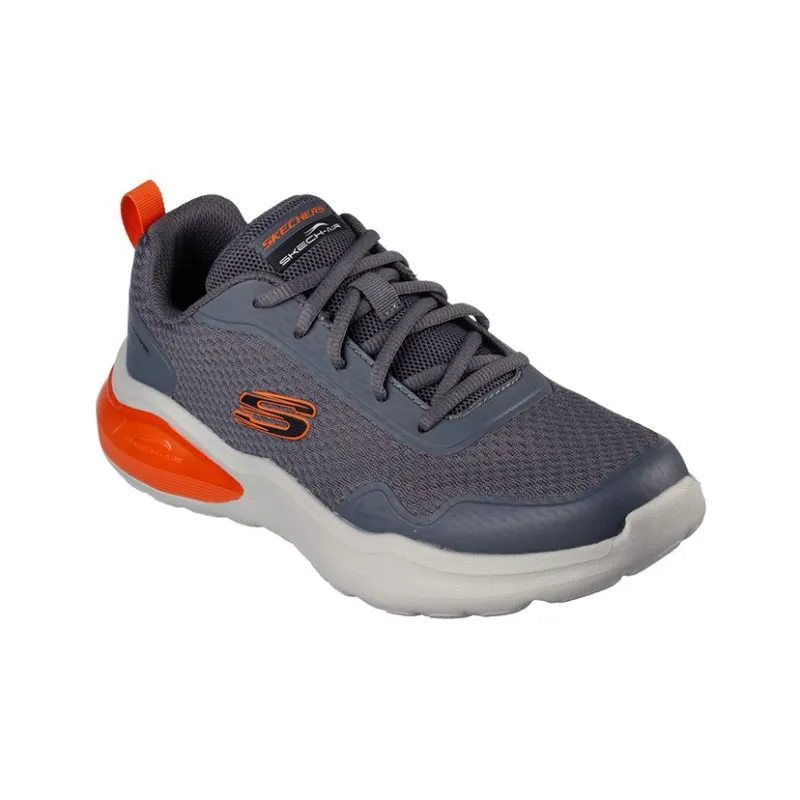 Skechers Air Cushioning Cushioning Anti-Slip And Wear-Resistant Low-Top Casual Shoes Men's Orange Blue-2