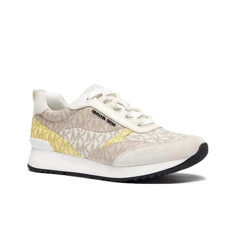 MICHAEL KORS ALLIE Anti-Slip And Wear-Resistant Breathable Low-Top Casual Shoes Women's White Gray Yellow-1