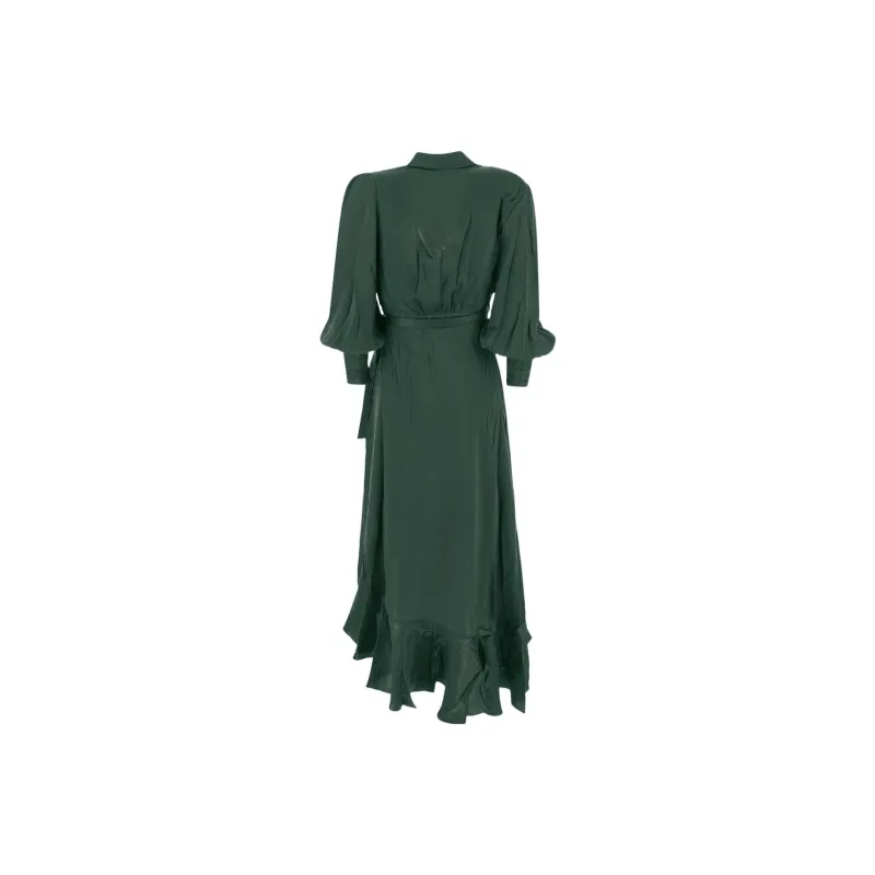 Zimmermann FW22 Long Sleeved Dress Women's Green-1