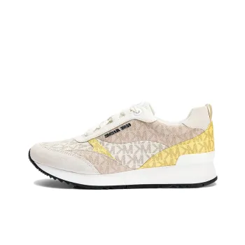 MICHAEL KORS ALLIE Anti-Slip And Wear-Resistant Breathable Low-Top Casual Shoes Women's White Gray Yellow