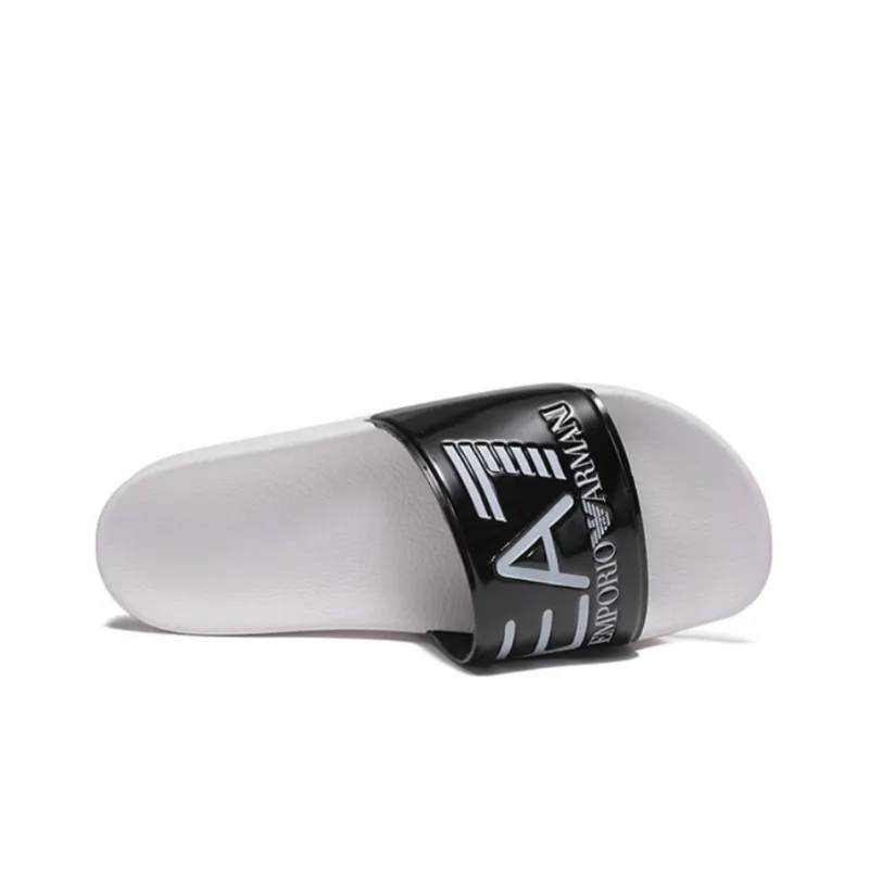 EMPORIO ARMANI EA7 Stylish Sandals Men's Black White-4