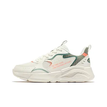 361° Cushioning, Wear Resistant Low Top Casual Shoes Women's White Cyan