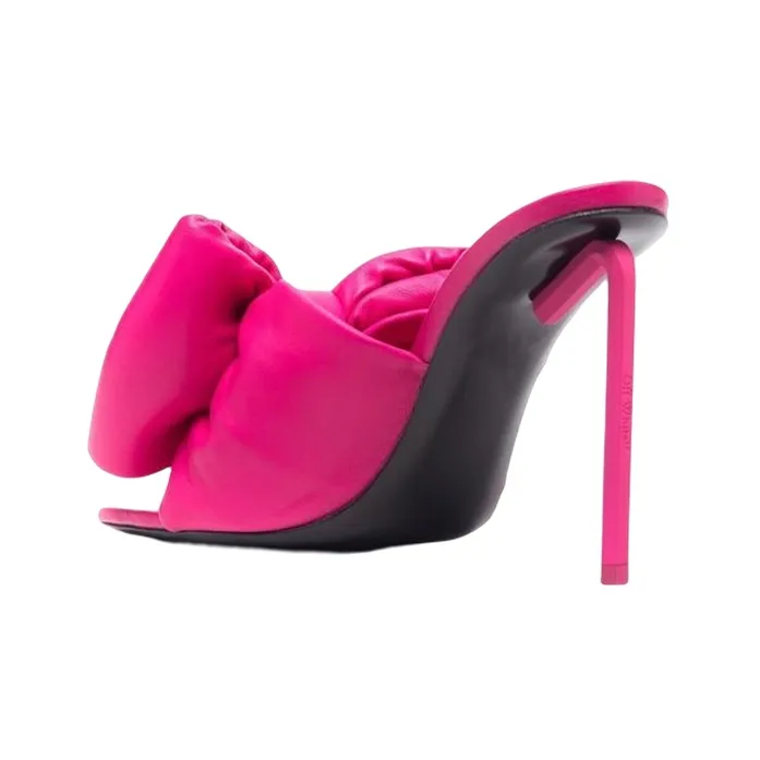 OFF-WHITE Bow High Allen Pointed Sandal Fuchsia Women's-2