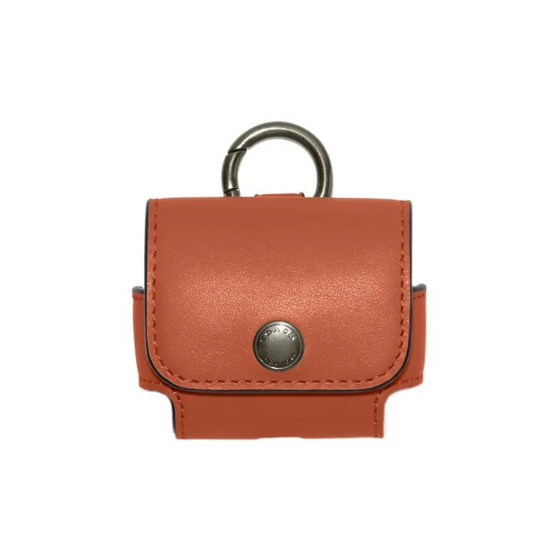 COACH Refined Calfskin AirPods Pro Earphone Case Women's Brown-0