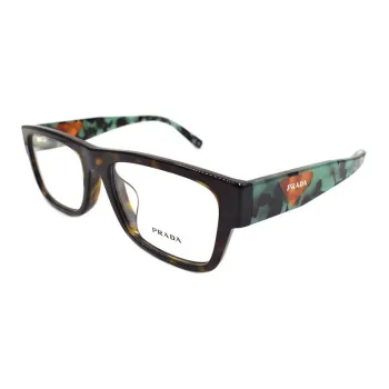 PRADA Eyeglass Frames Men Tortoiseshell/Green Tortoiseshell Legs