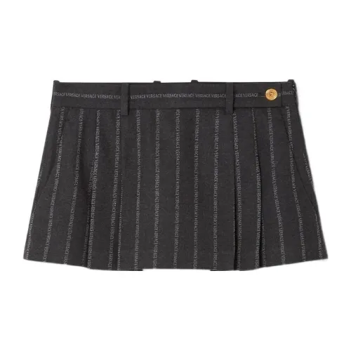 VERSACE Casual Short Skirts Women's Dark Gray