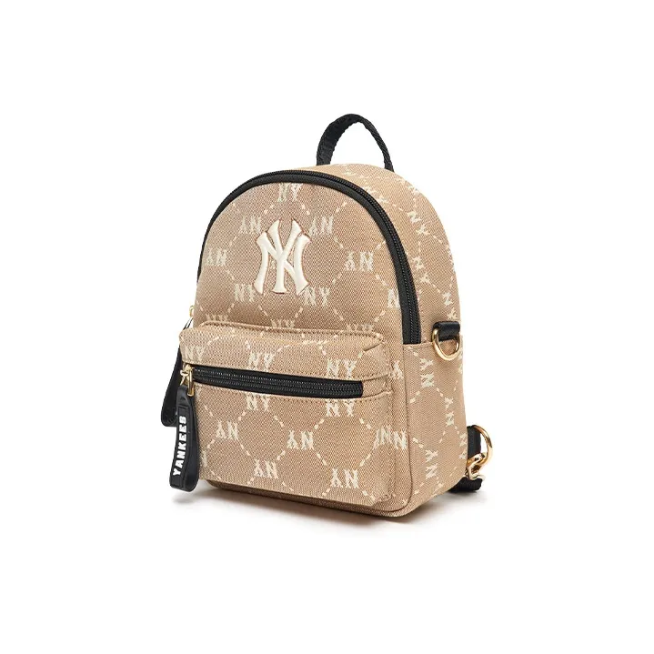 MLB Monogram Collection Polyester Backpack Mini Women's Brown-2