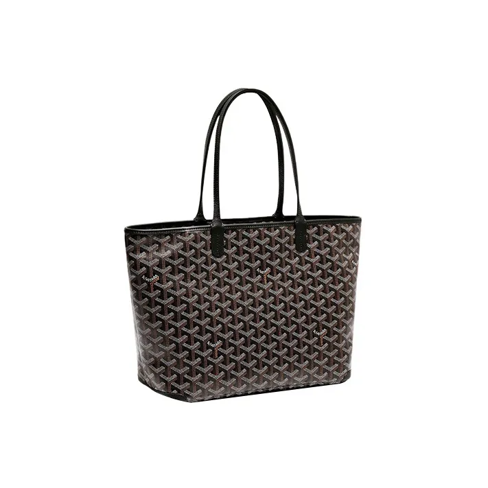 GOYARD Artois Canvas With Calfskin Tote Bag, Shopping Bag, Handbag Trumpets Women's Black-2
