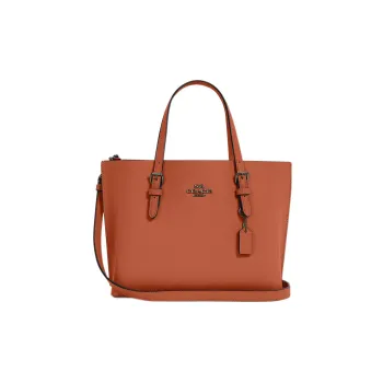 COACH Mollie Double Sided Leather Shoulder Bag, Crossbody Bag, Handbag Medium Size Women's Sunset Red