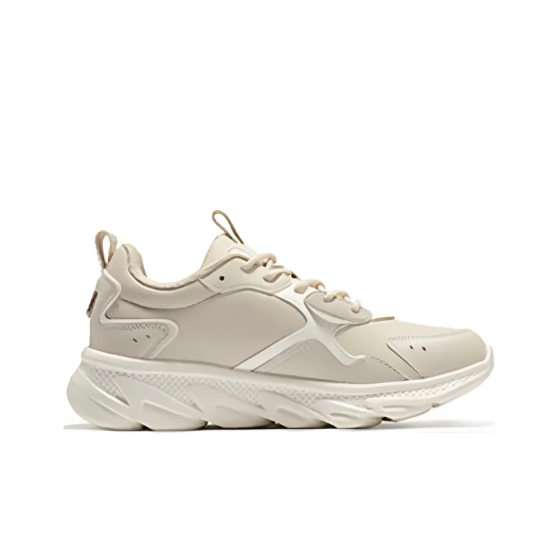 361° Cushioning Slip Resistant Lightweight Rebound Low Top Running Shoes Women's Beige-1