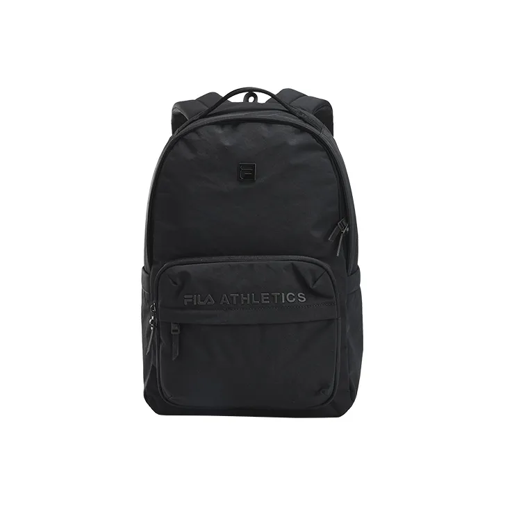 FILA Athletics Fabric Laptop Bag Backpack Large Size Unisex Pitch Black-0