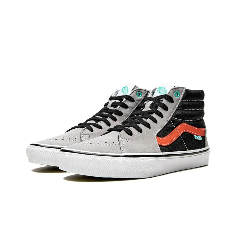 Vans Skate SK8 HI 'Gray Black Red'-1