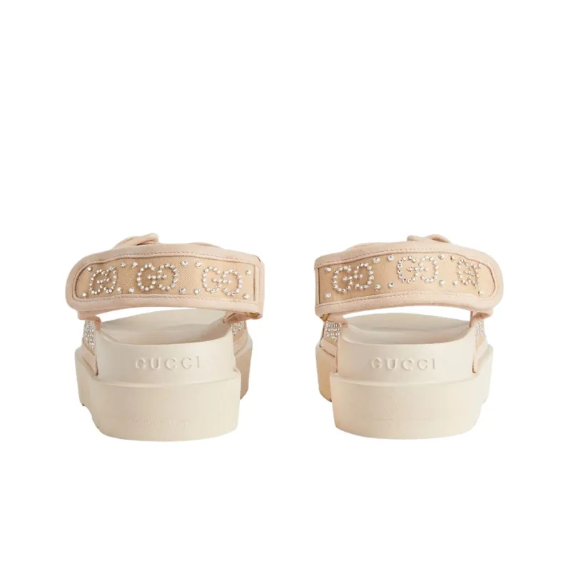 GUCCI Women's Gg Sandal 'Crystals Rose Beige' Women's-2