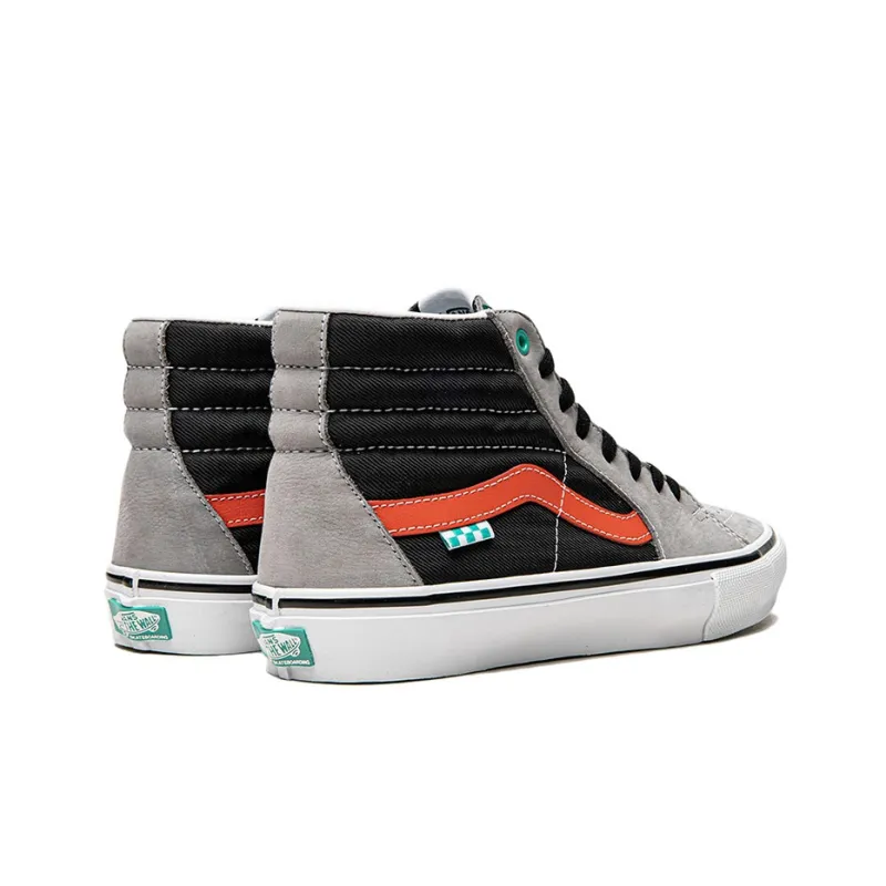 Vans Skate SK8 HI 'Gray Black Red'-2