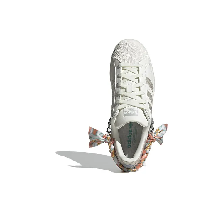 Adidas Originals Superstar Skateboard Shoes Women's Low Top Tea White-4
