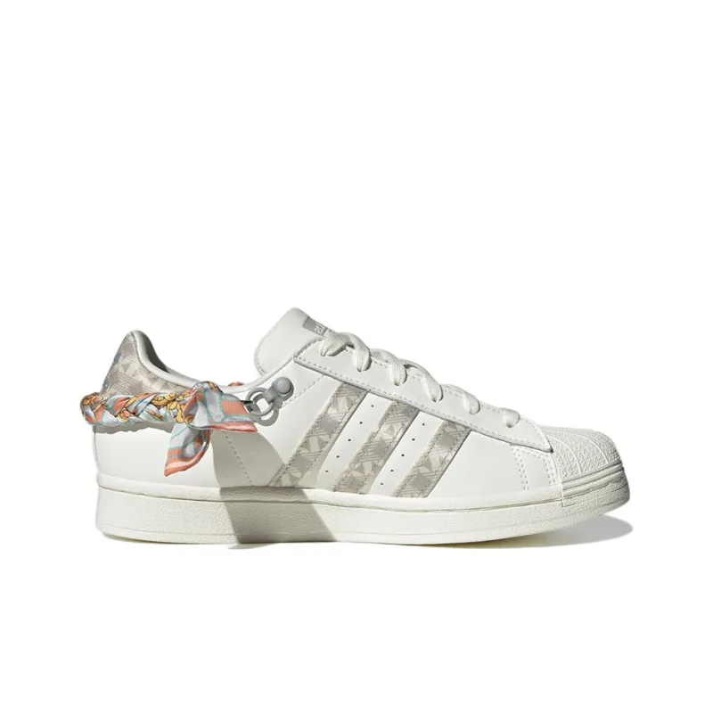 Adidas Originals Superstar Skateboard Shoes Women's Low Top Tea White-1