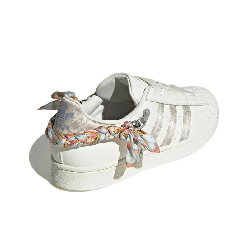 Adidas Originals Superstar Skateboard Shoes Women's Low Top Tea White-3
