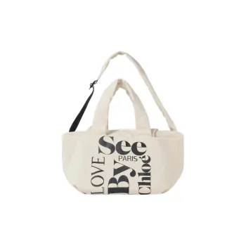 See By Chloe Tilly Canvas Tote Bag Shopping Bag Canvas Bag Handbags Women's Beige