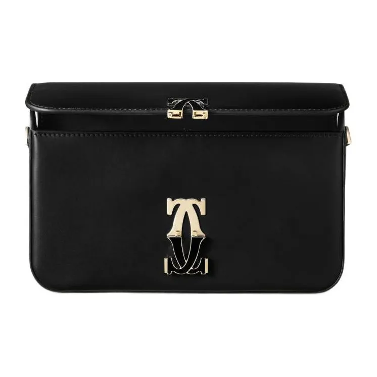CARTIER C De Cartier Collection Calfskin Crossbody Bag, Shoulder Bag Mini Women's Black-2