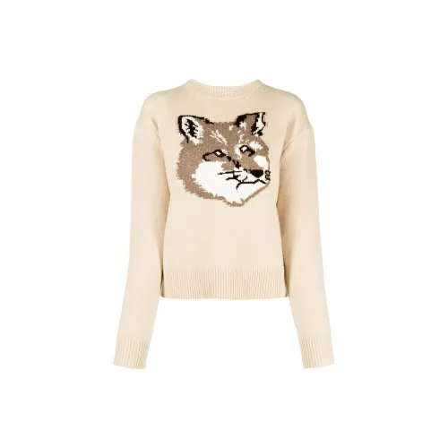 Maison Kitsune Cashmere Sweaters Women's Apricot