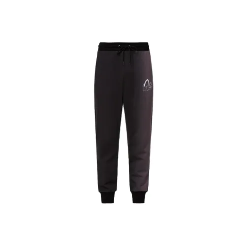 EVISU Knitted Sweatpants Men Deep Charcoal