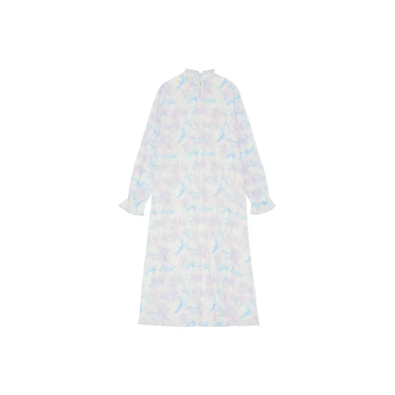 GANNI Long Sleeved Dresses Women's Blue Purple-1