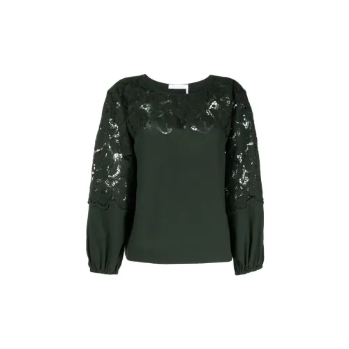 See By Chloé Lace-panel Long-sleeve Blouse