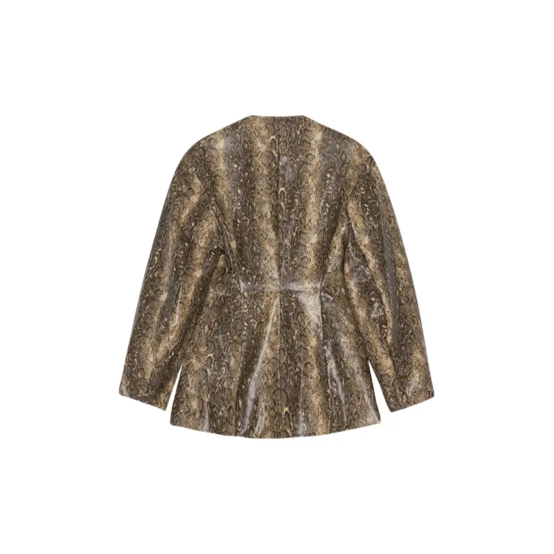 GANNI Snake Fitted Blazer 'Snake Starfish'-1