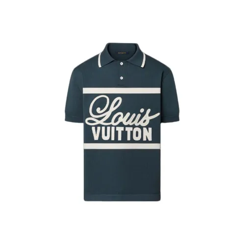 LOUIS VUITTON New Quarterly Products Of LV Polo Shirts Men Blue