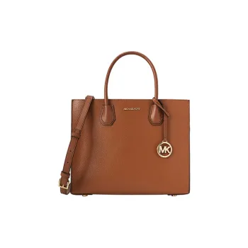 MICHAEL KORS Mercer Cow Split Leather Shoulder Bag Crossbody Bag Handbag Large Size Women's Leather Brown