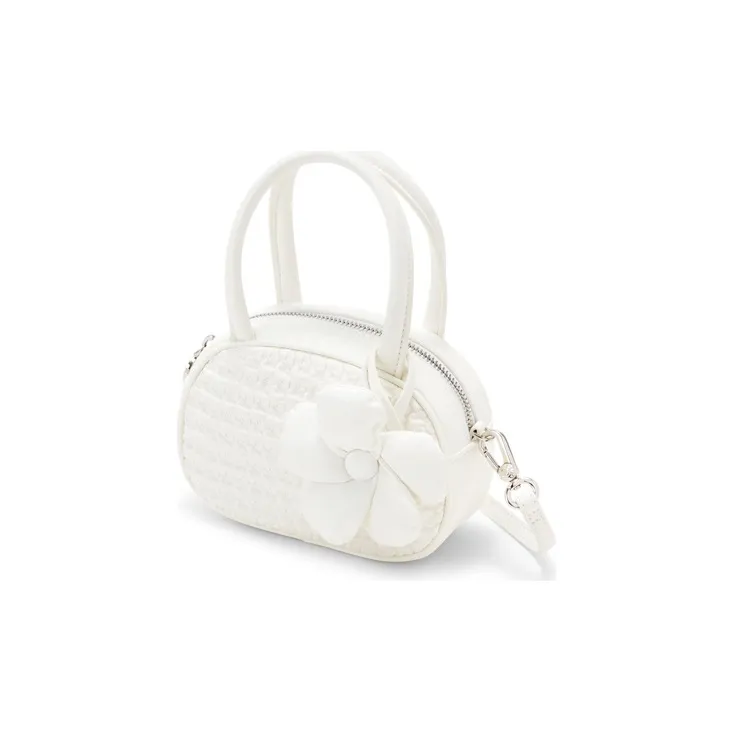 CHARLES&KEITH Fabric Handbag Regular Women's White/Flesh/Light Purple/Black-2