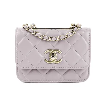 CHANEL 21B Fall Trendy Cc Lambskin Shoulder Bag, Crossbody Bag Mini Women's Pink