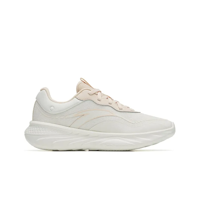 Anta Lightweight Cushioning Low-Top Running Shoes Women's White Blue-1